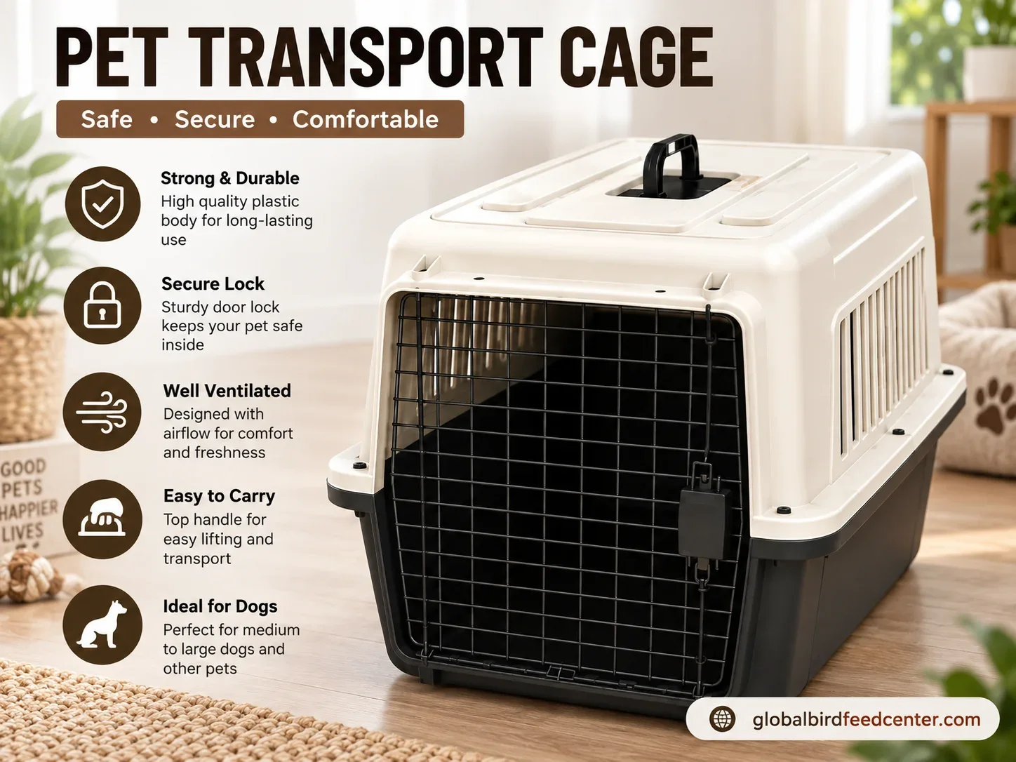 Pet Transport Cage for Dogs and Pets