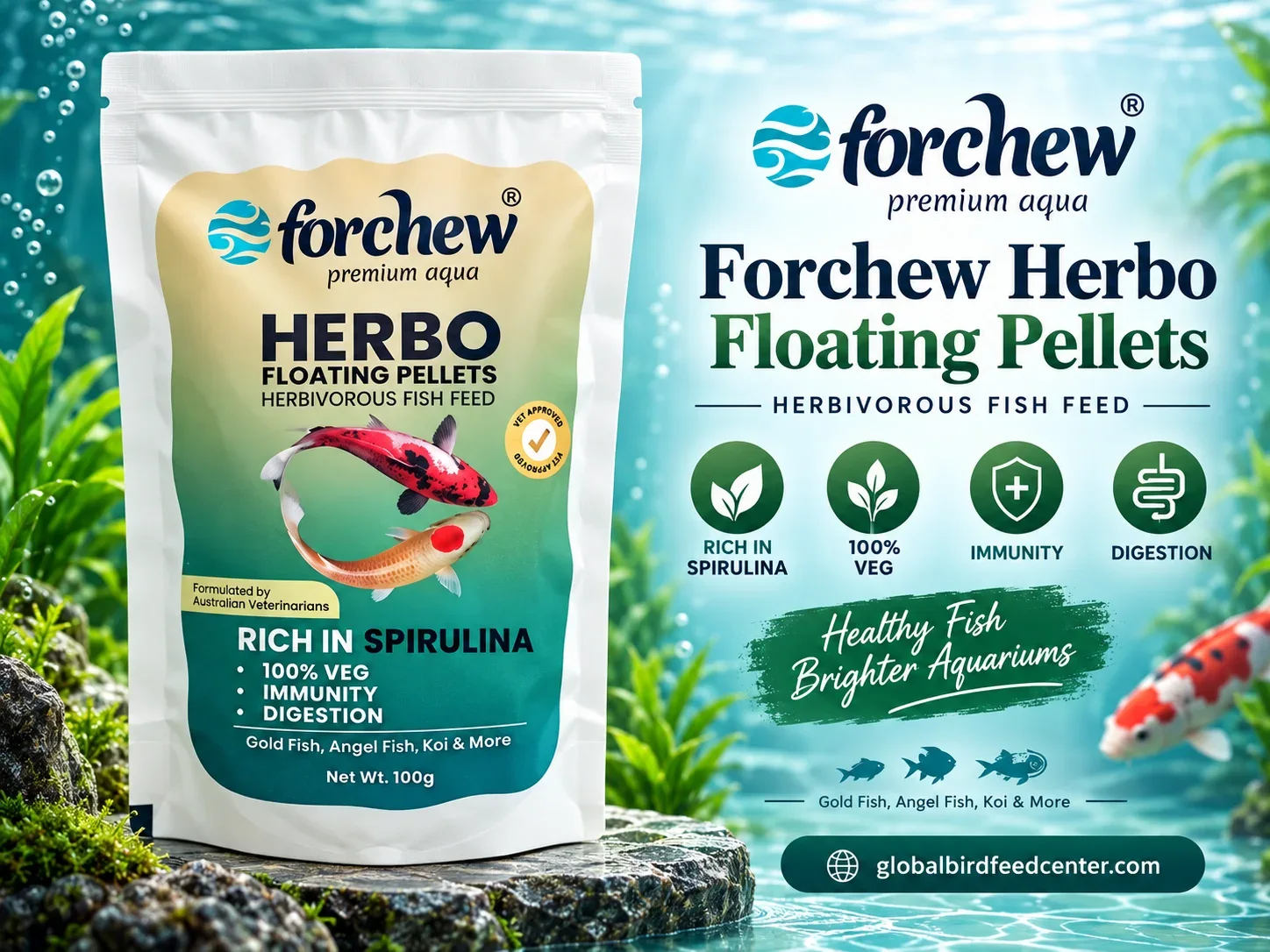 Forchew Herbo Floating Pellets 100g