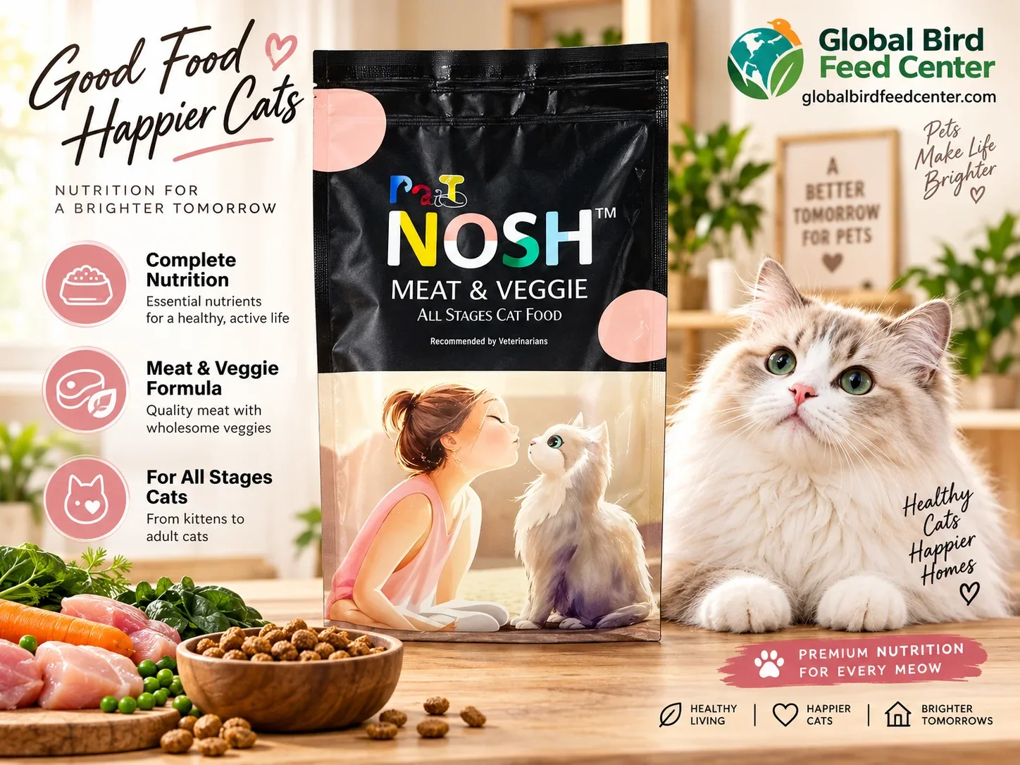 Nosh Meat Veggie Cat Food for kittens and adult cats