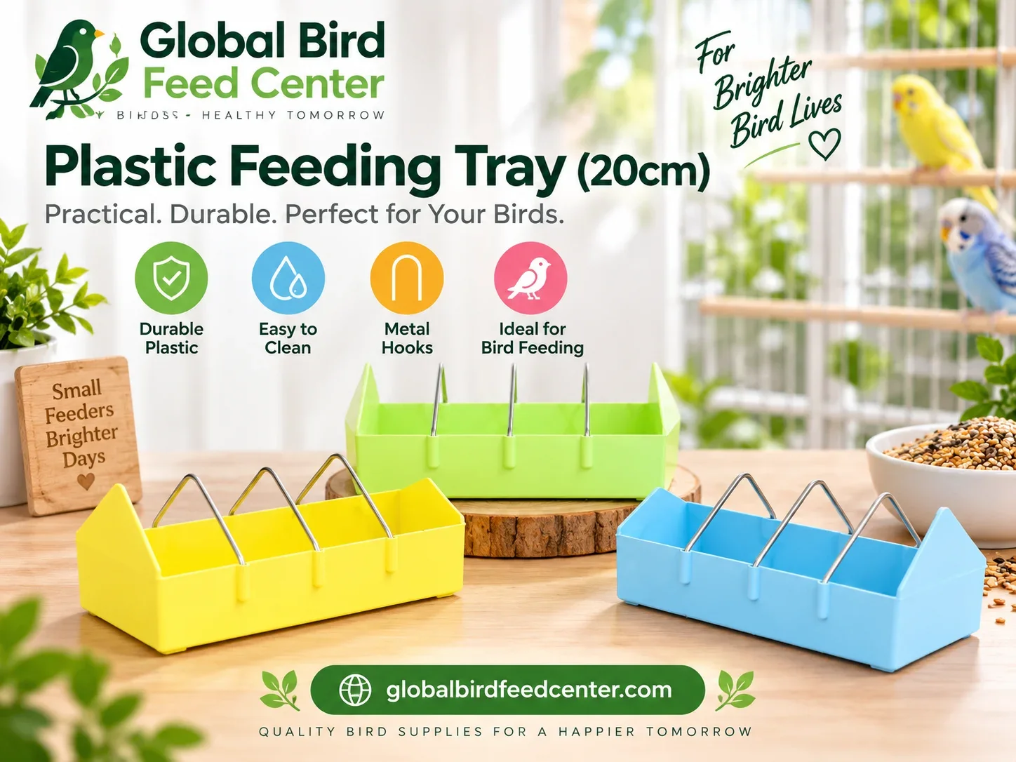 Plastic Feeding Tray 20cm for birds