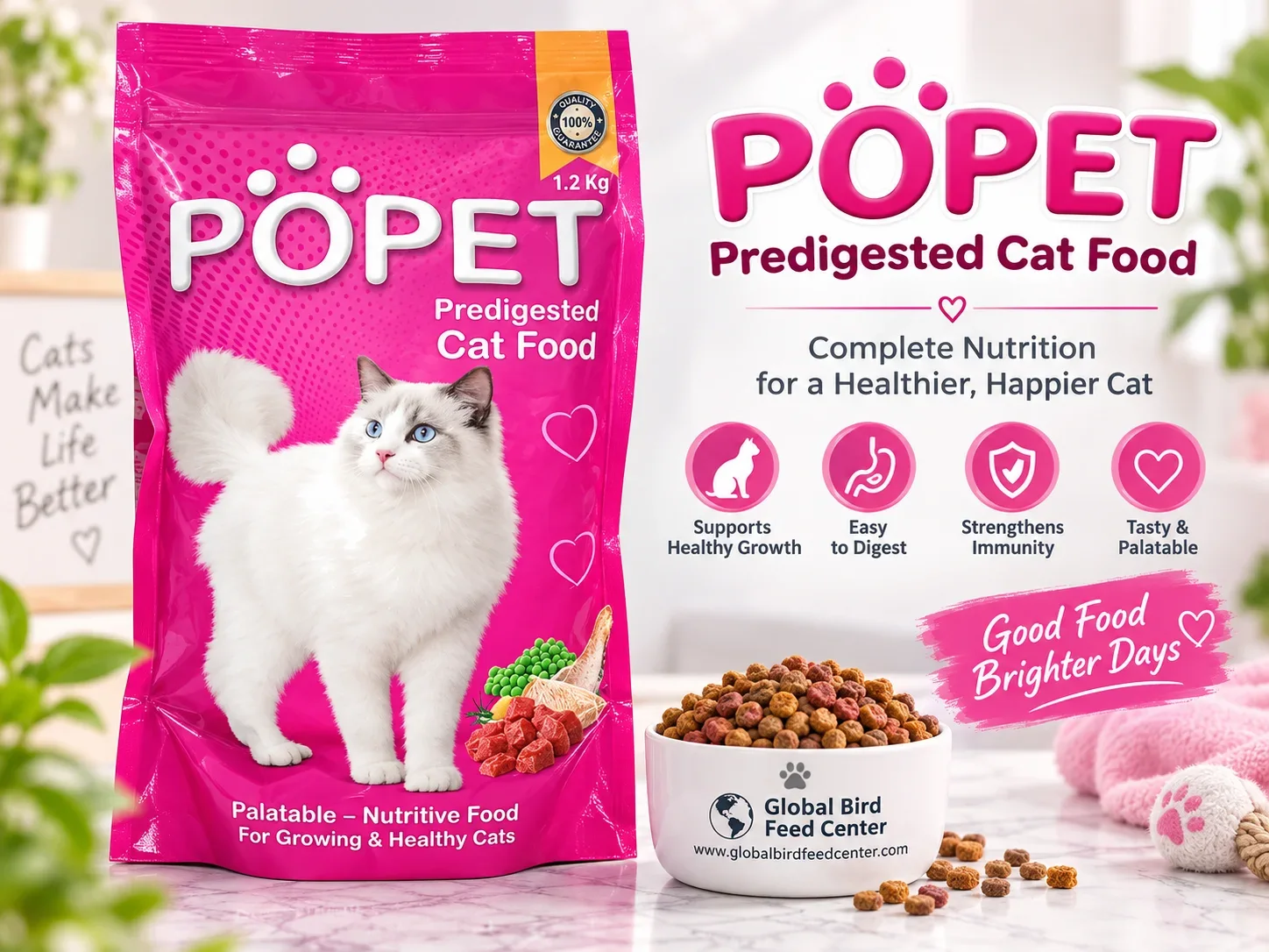 Popet Predigested Cat Food 1.2kg