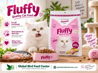 Fluffy Quality Cat Food 400g with real chicken and fish