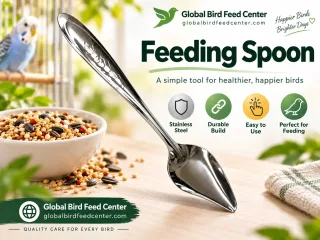 Stainless Steel Bird Feeding Spoon